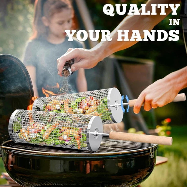 Rolling Grill Basket