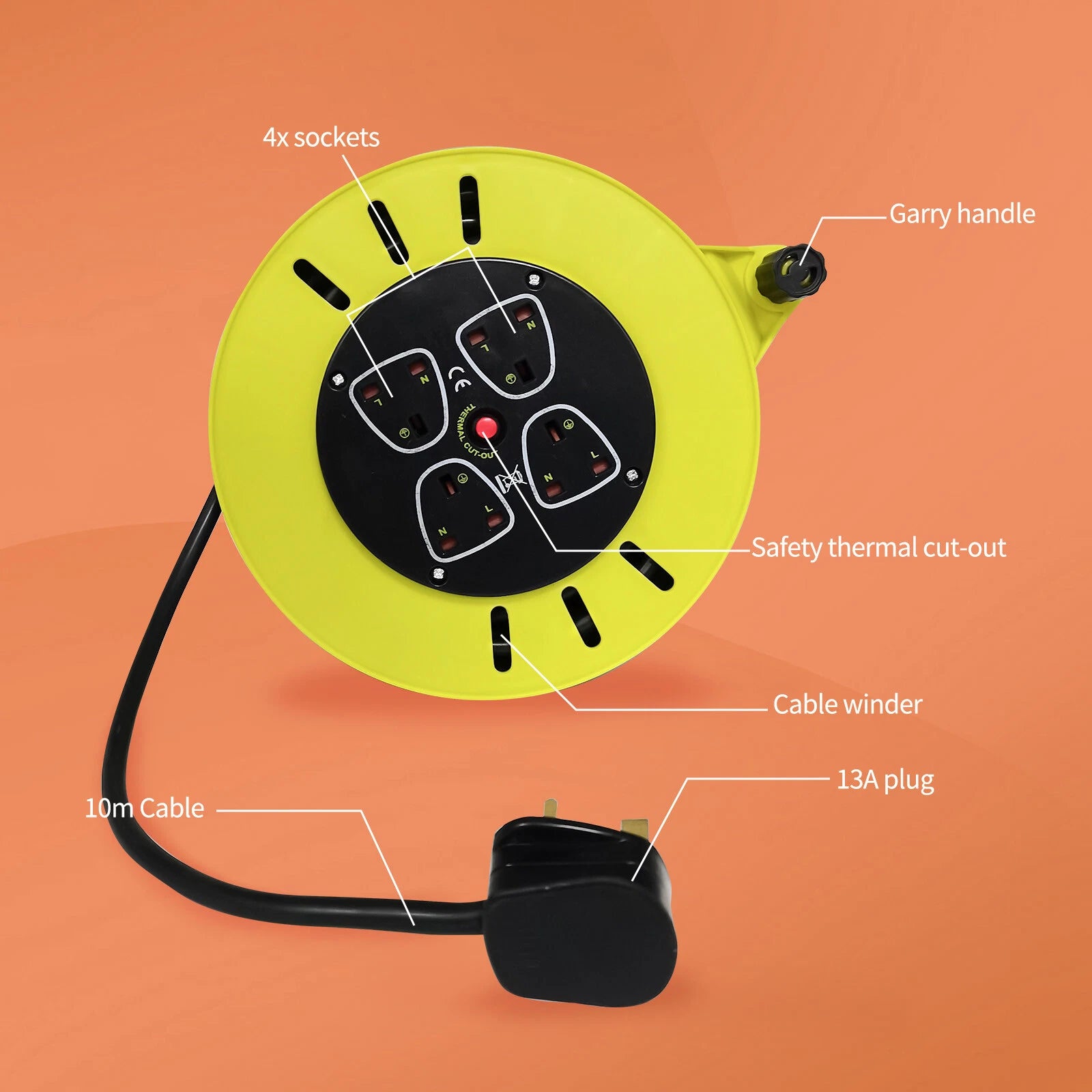 Heavy-Duty Retractable Extension Cord